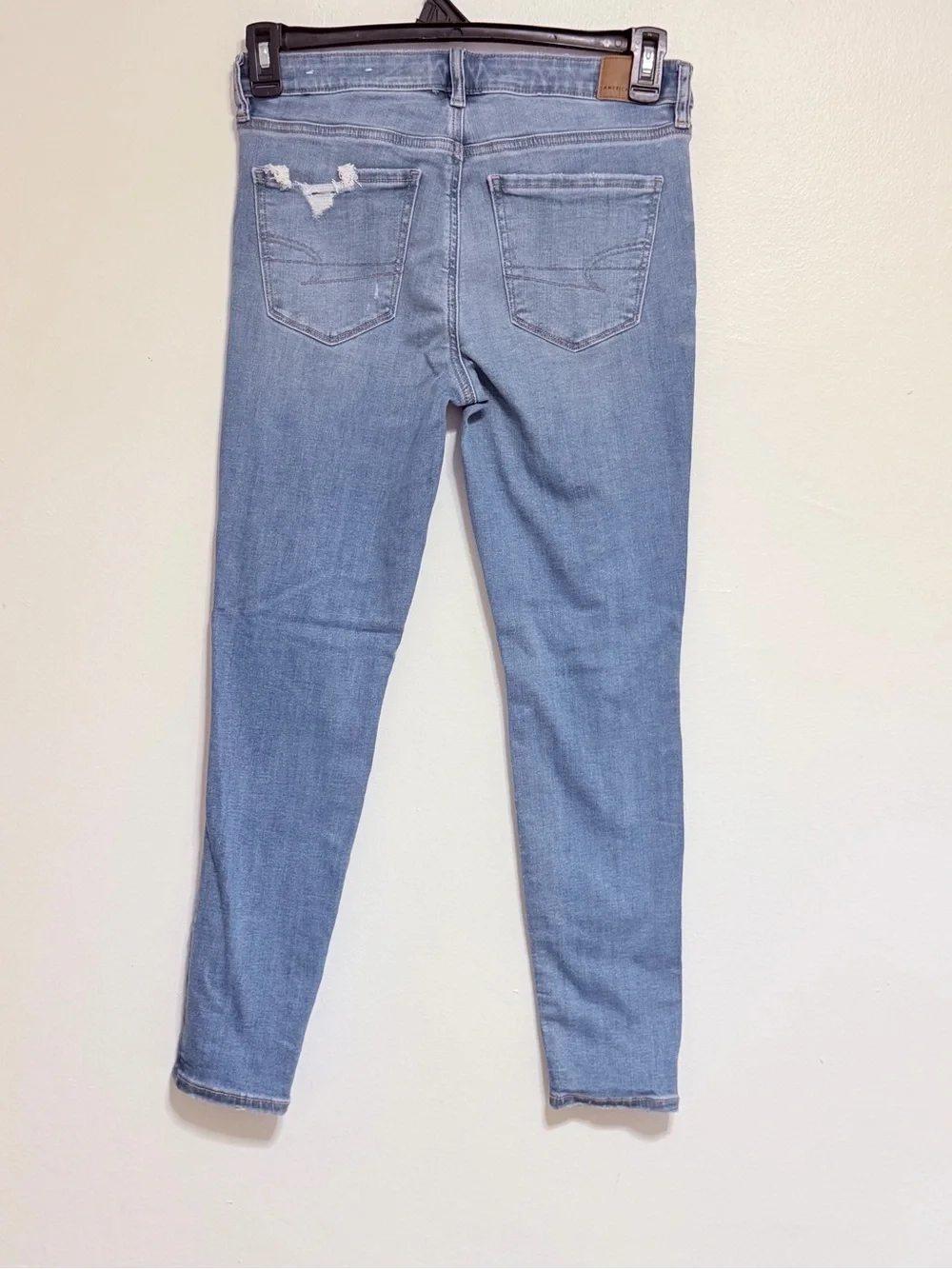 American Eagle Outfitters Light Blue Distressed Jeggings Jeans Sz 6 short